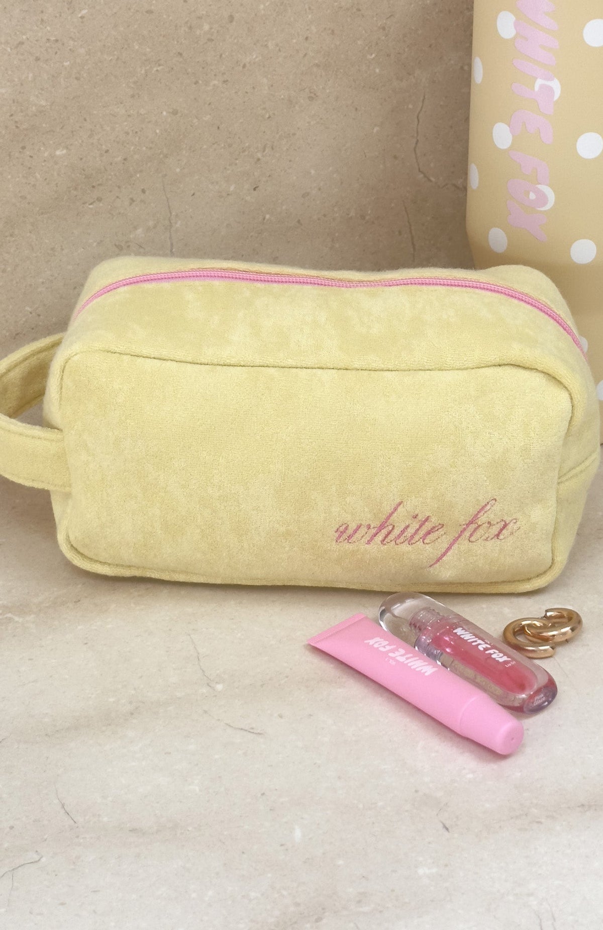 White Fox Lillian Cosmetic Bag Lemon