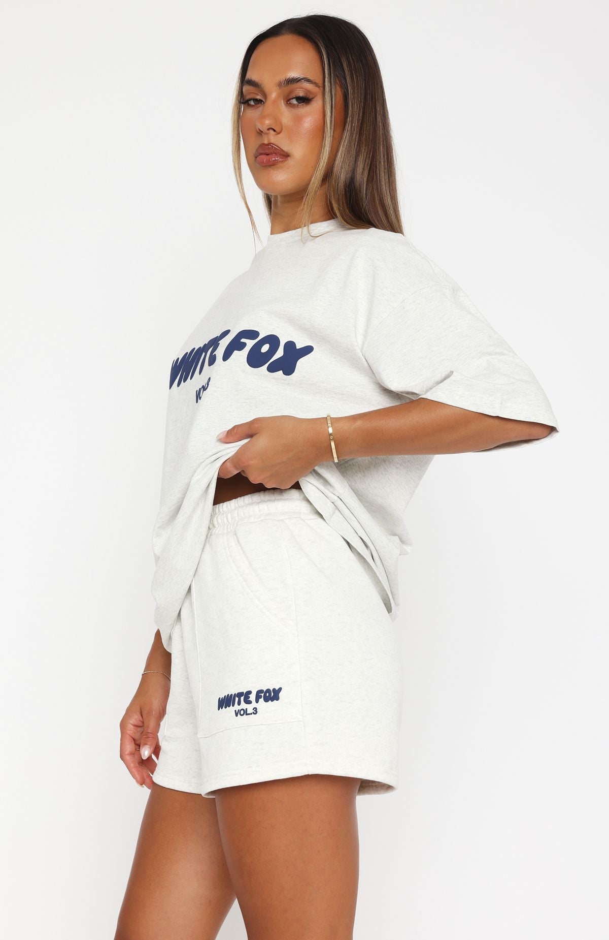 White Fox Offstage Lounge Shorts Mineral Grey