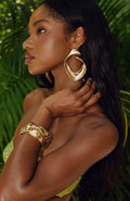 White Fox Jackson Earrings Gold