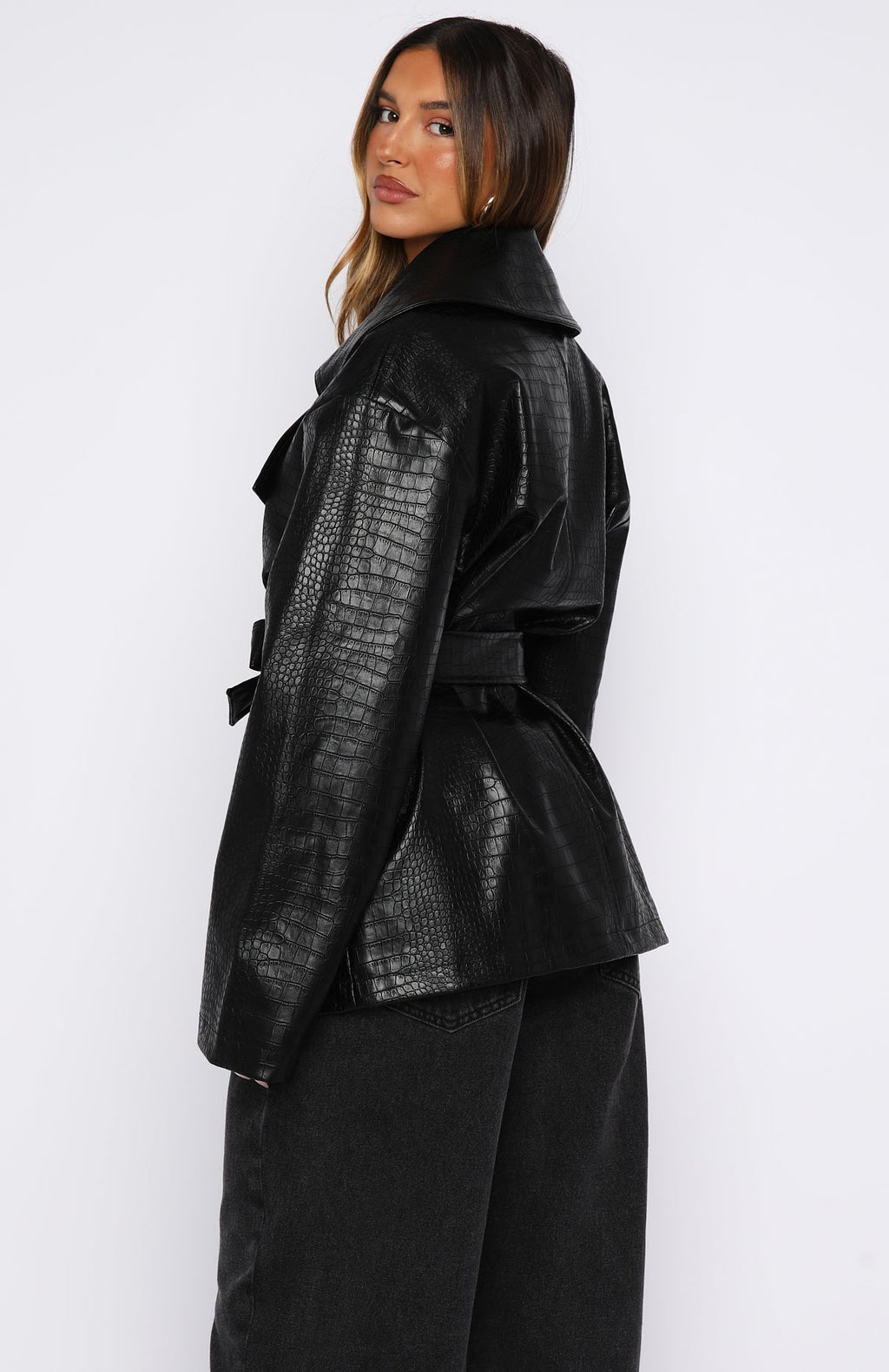 White Fox Victory Lap PU Jacket Black