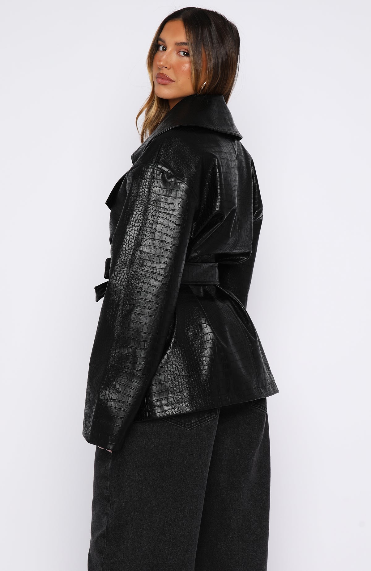 White Fox Victory Lap PU Jacket Black