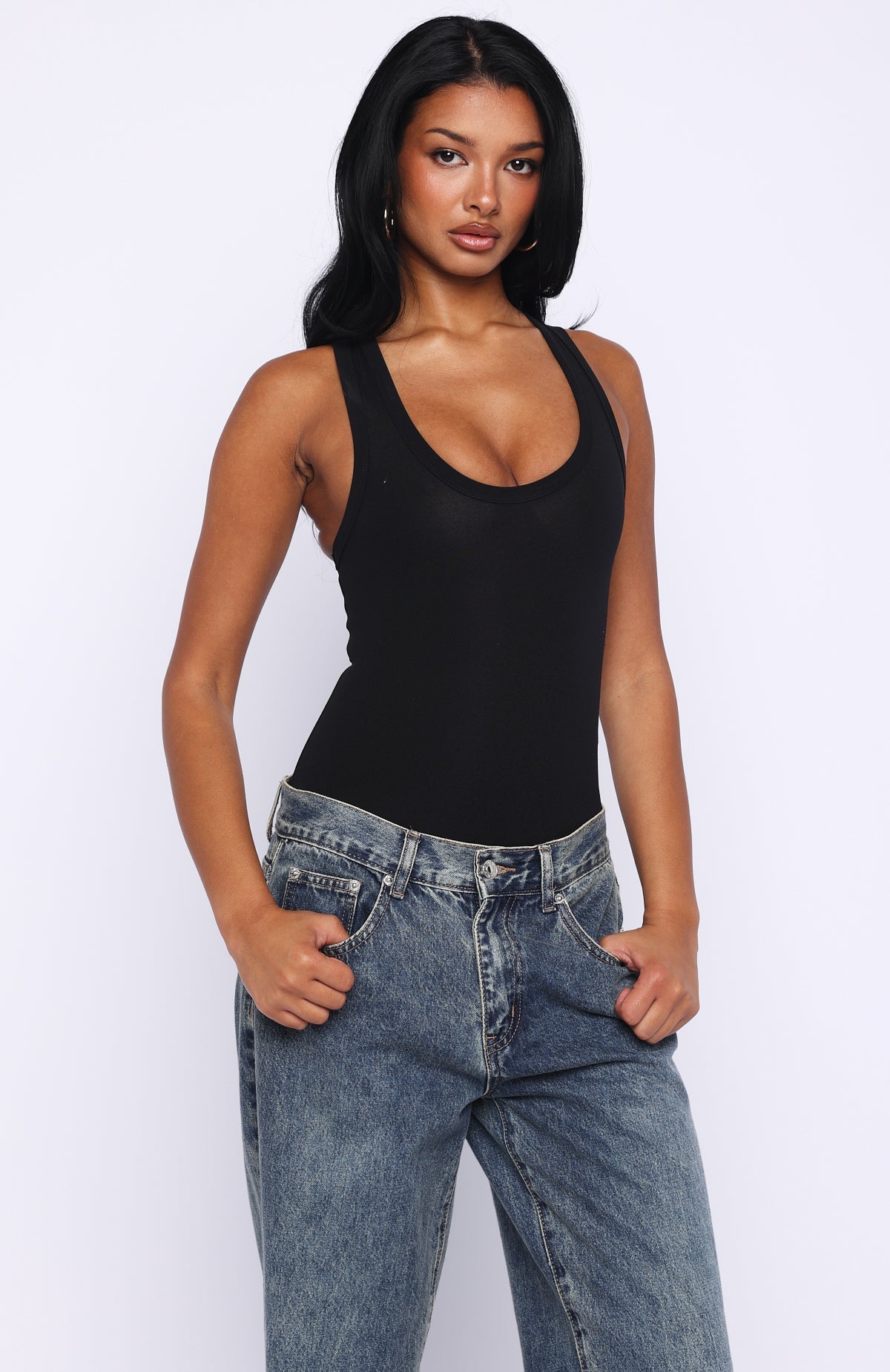 White Fox Lights Down Low Bodysuit Black