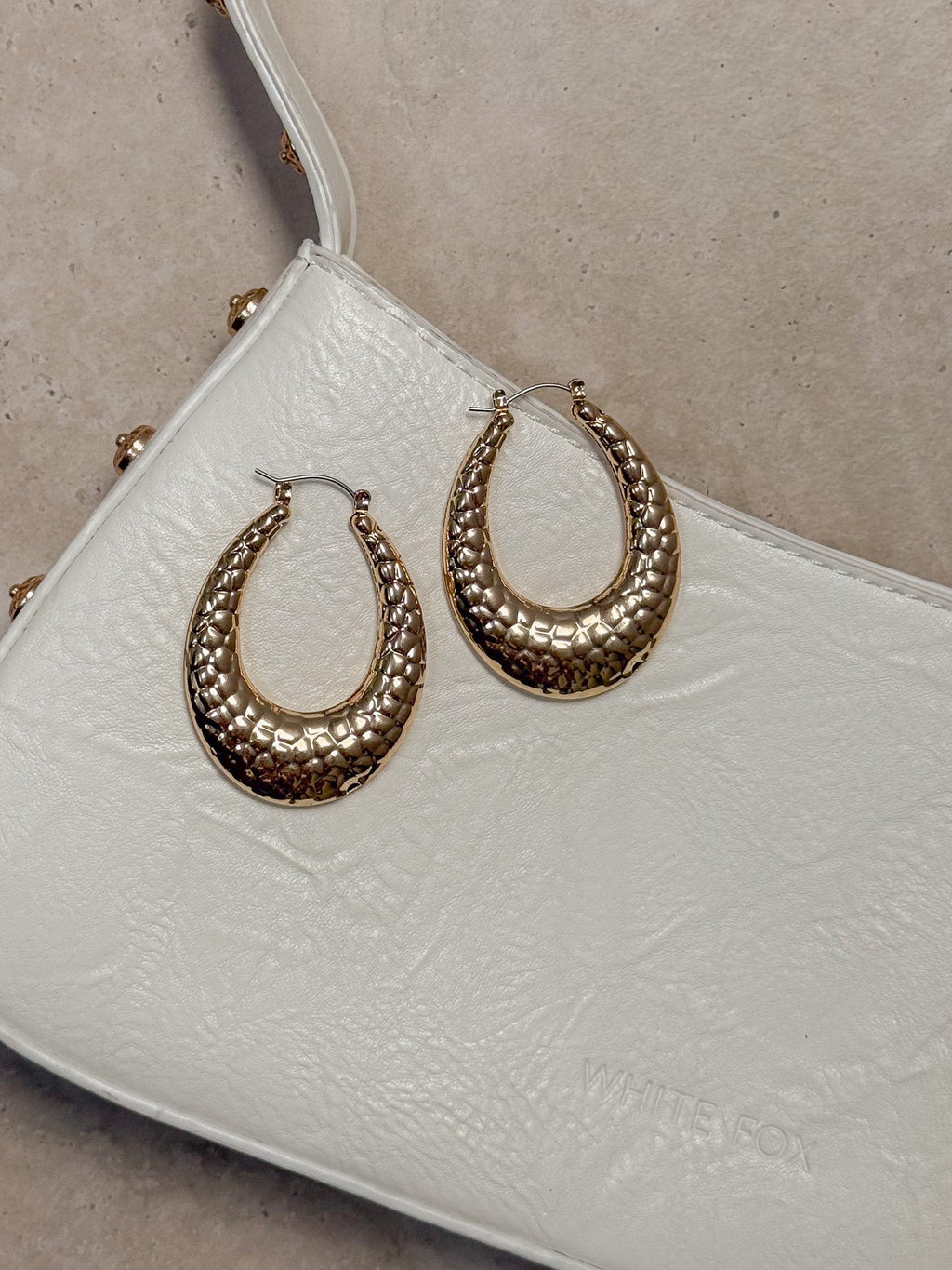 White Fox Kiaan Earrings Gold