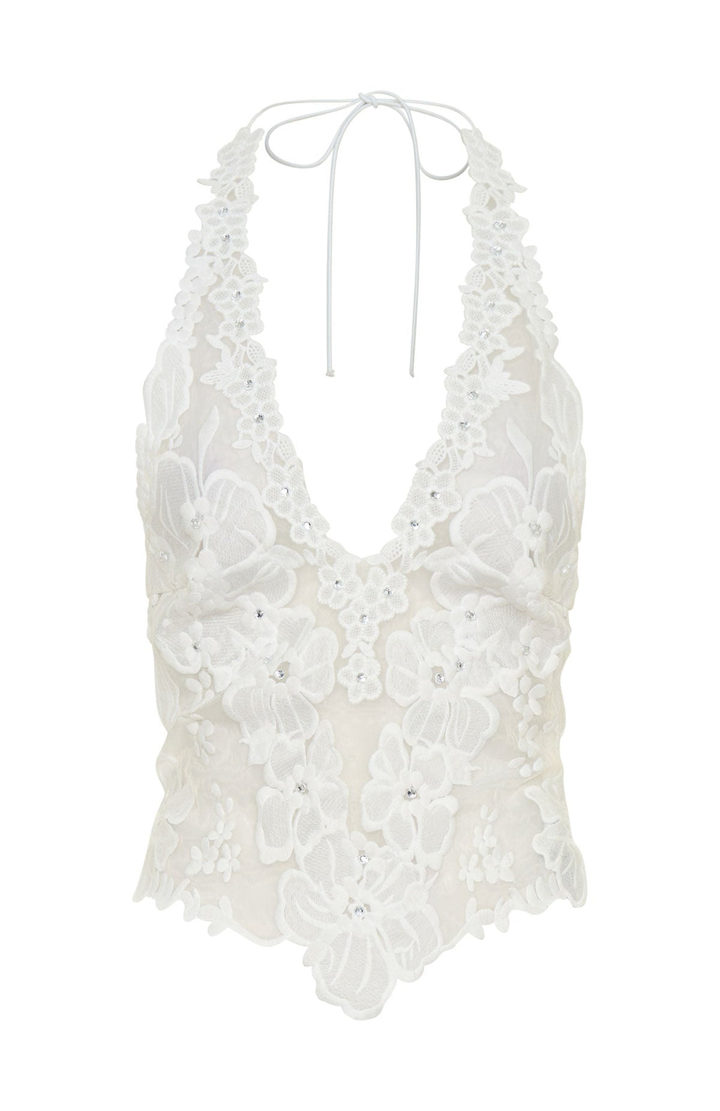 White Fox More Dreams Halter Top White