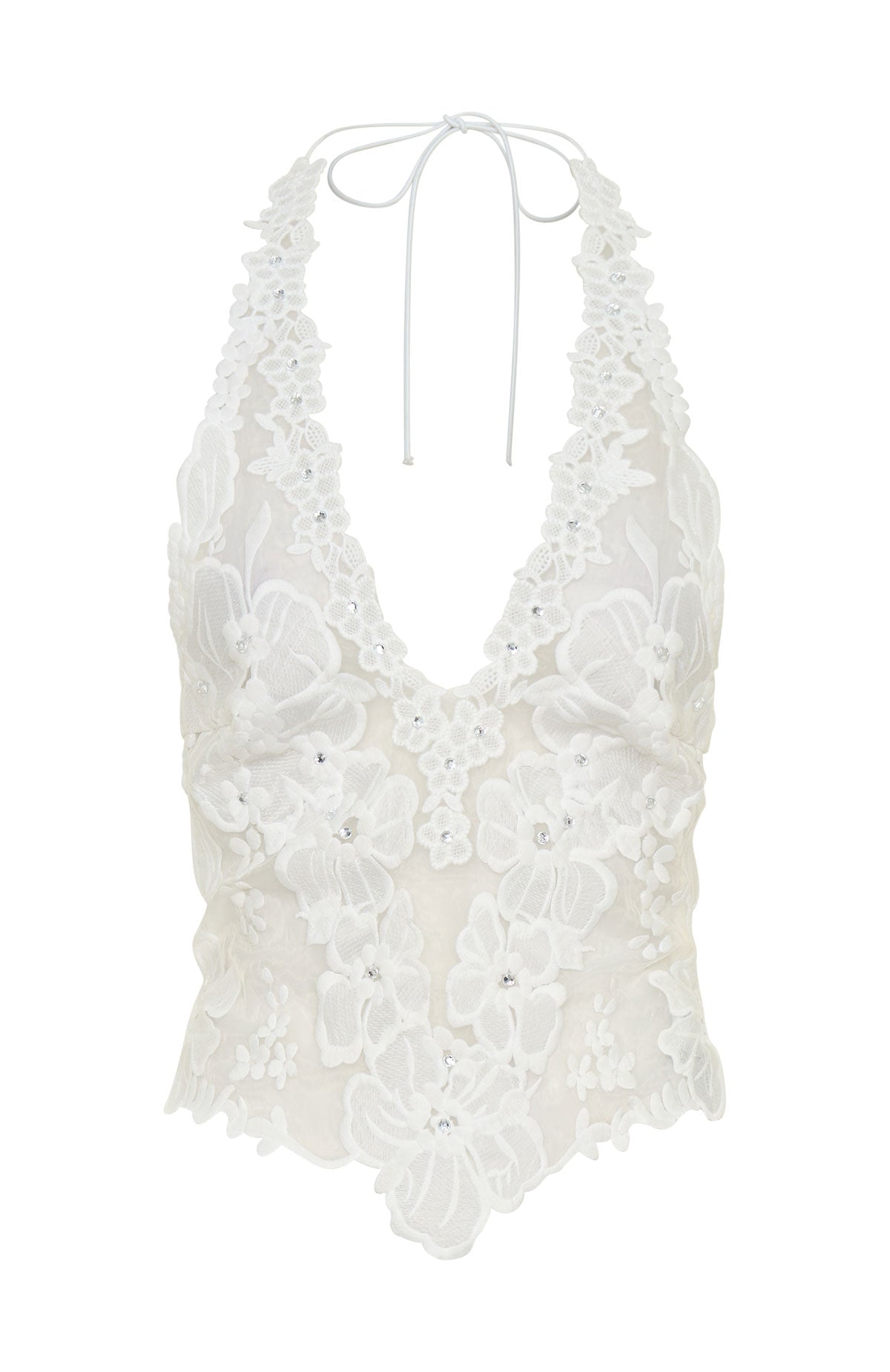 White Fox More Dreams Halter Top White