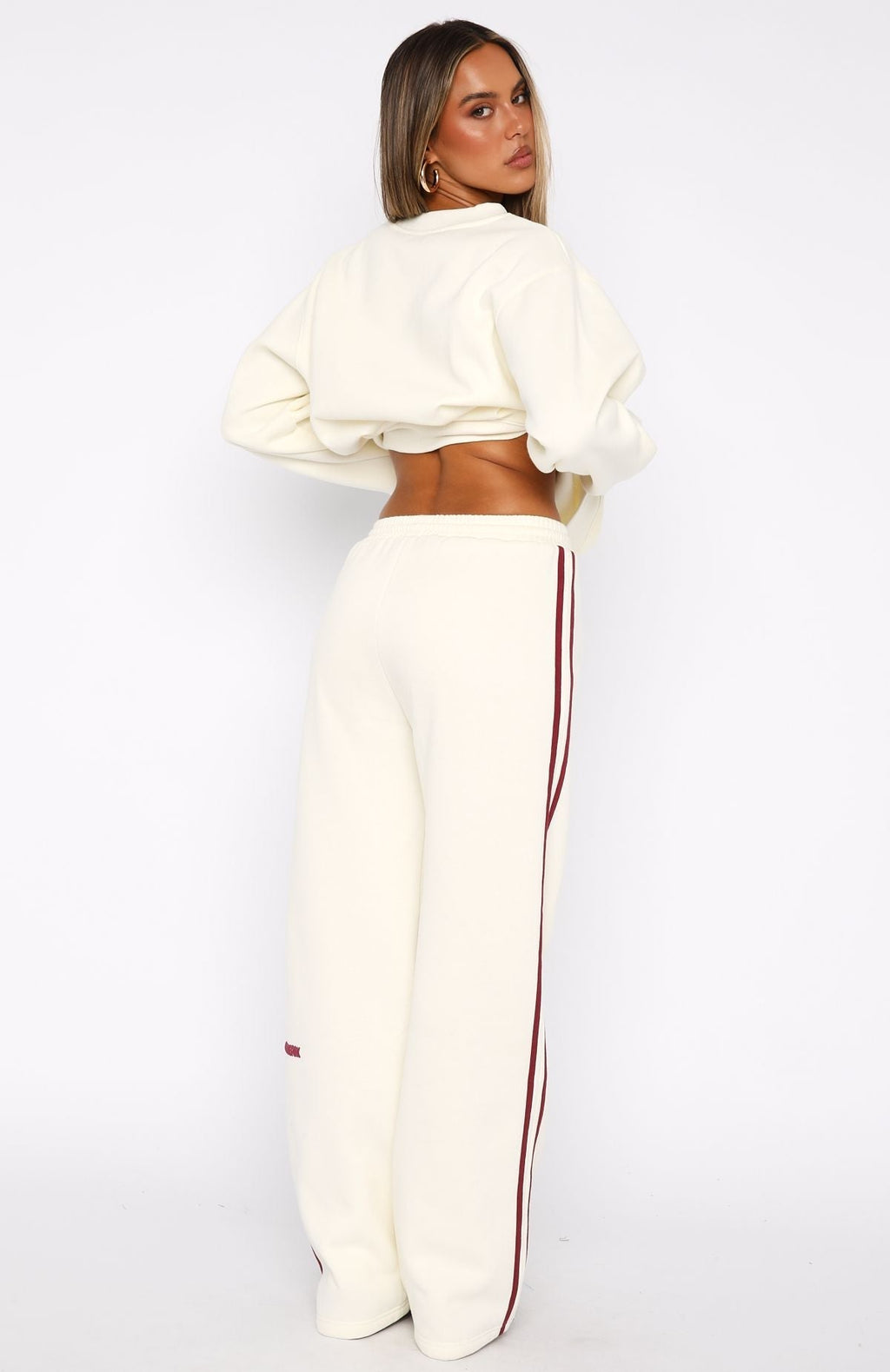 White Fox 11th Street Out & About Wide Leg Sweatpants Cake Batter
