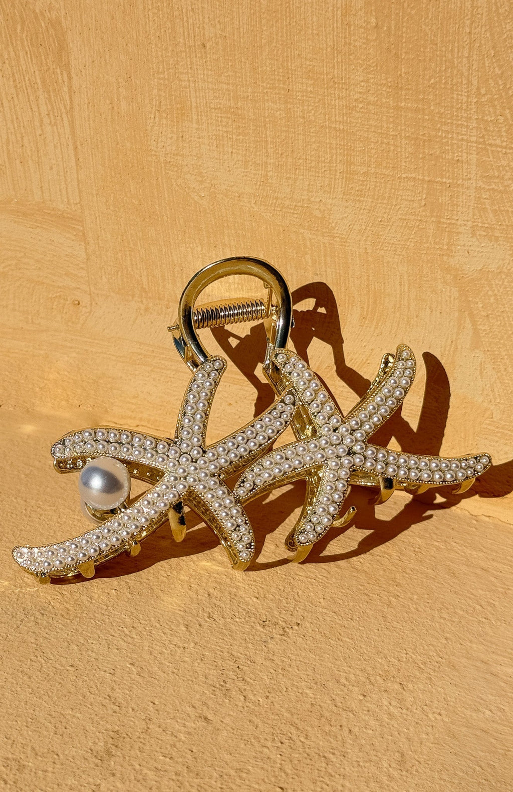 White Fox Ingrid Hair Clip Gold