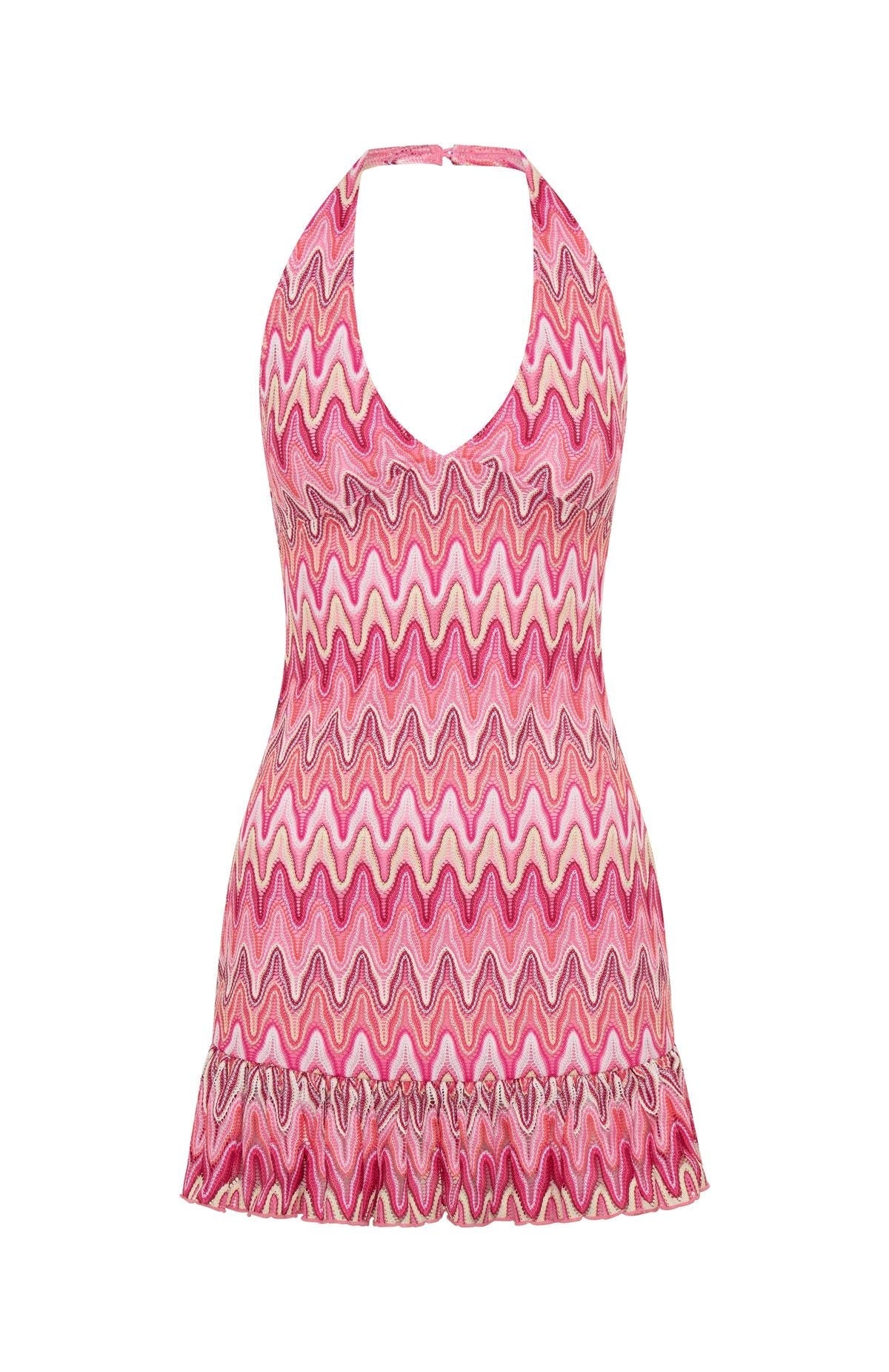 White Fox Vixen Energy Mini Dress Sunrise Waves