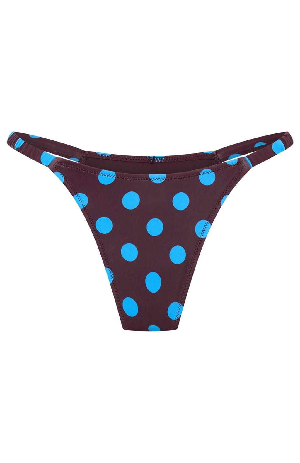 White Fox Amina Bottoms Cocoa Blue Polka Dot
