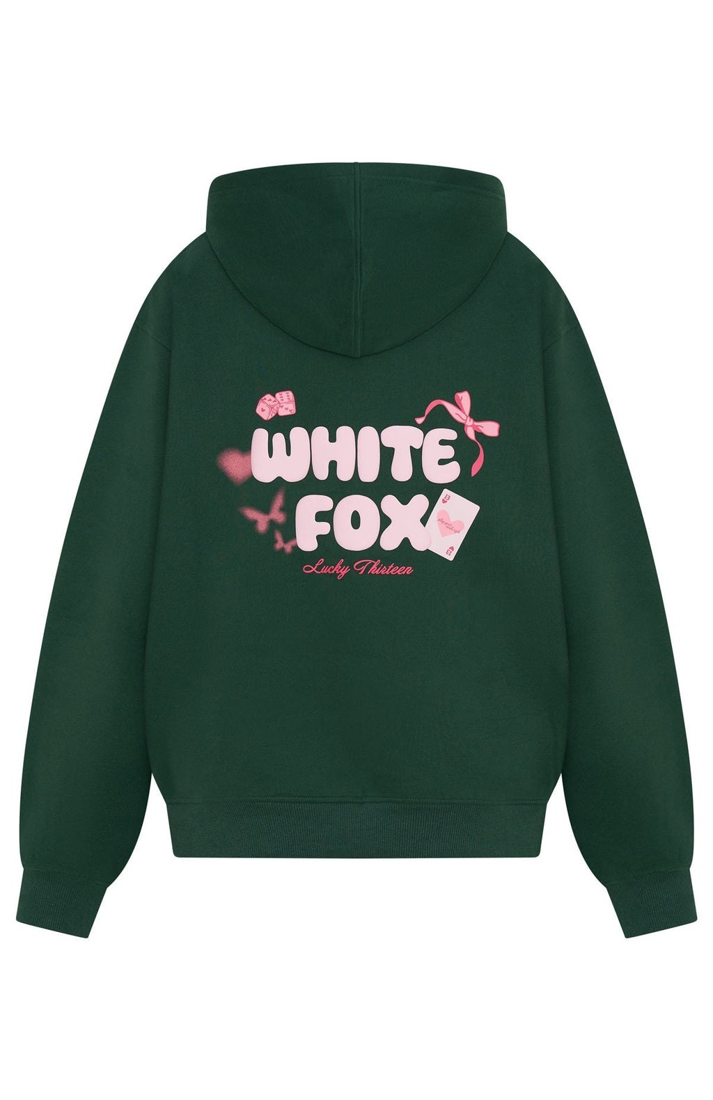 White Fox Lucky Thirteen Stephanie Oversized Hoodie Green