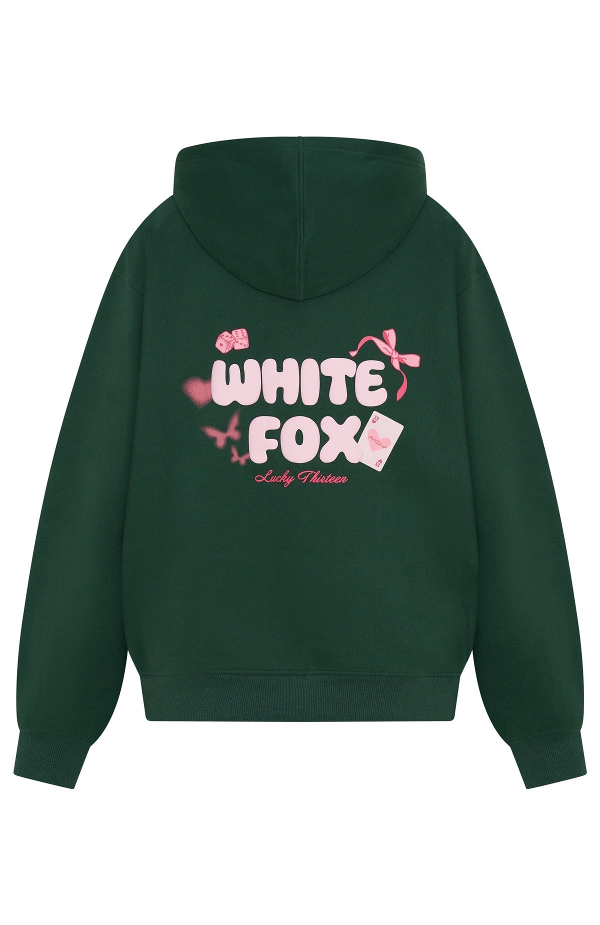 White Fox Lucky Thirteen Stephanie Oversized Hoodie Green
