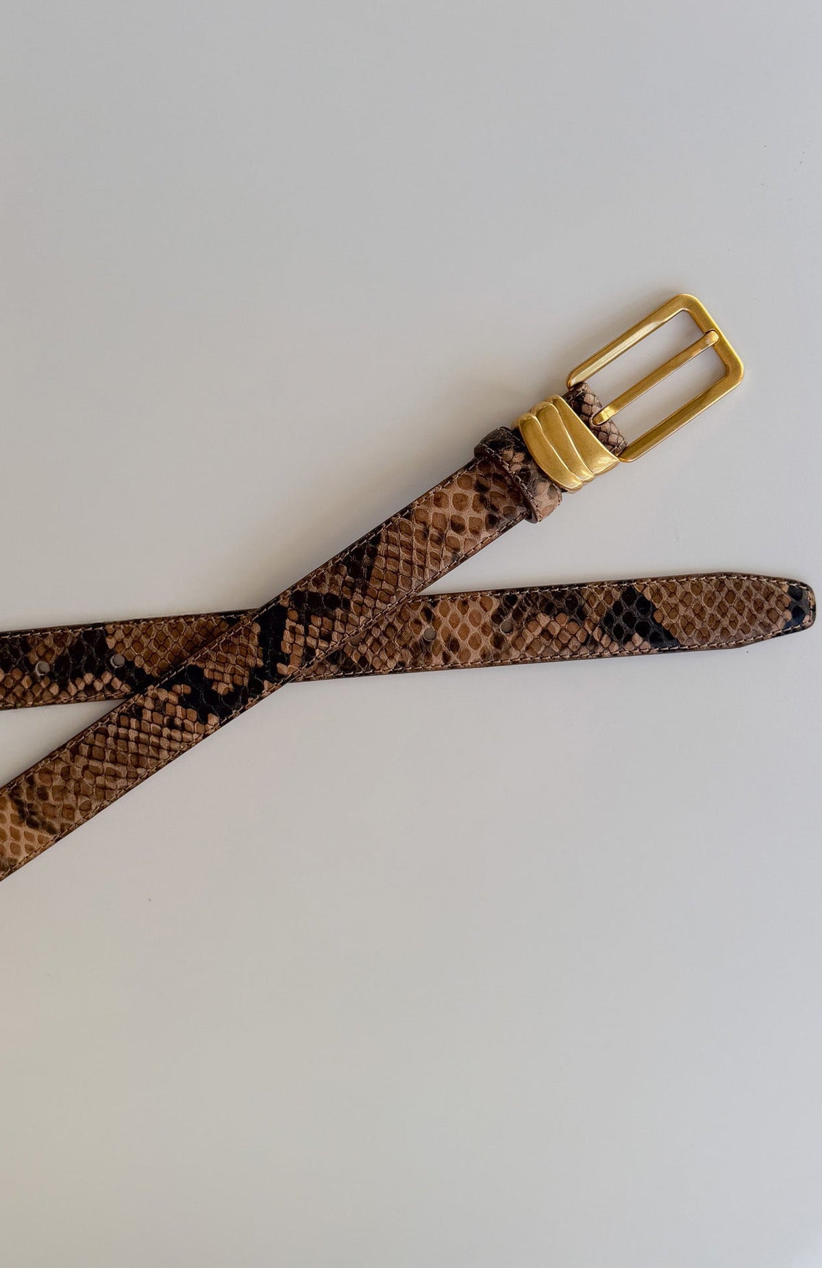 White Fox Rex Belt Snake/Vintage Gold