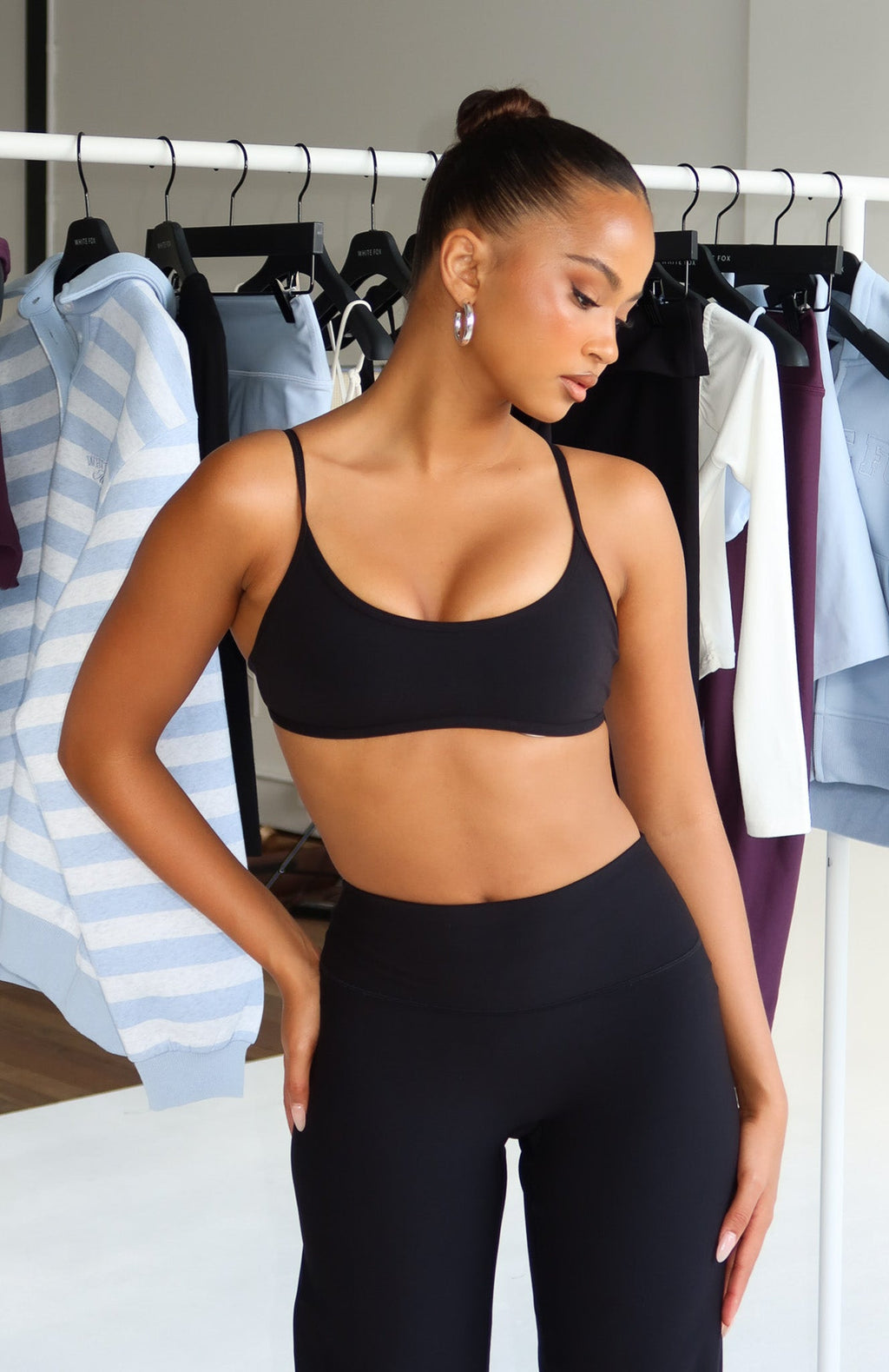 White Fox Blitz Sports Bra Black