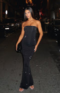 White Fox Platinum Maxi Dress Black