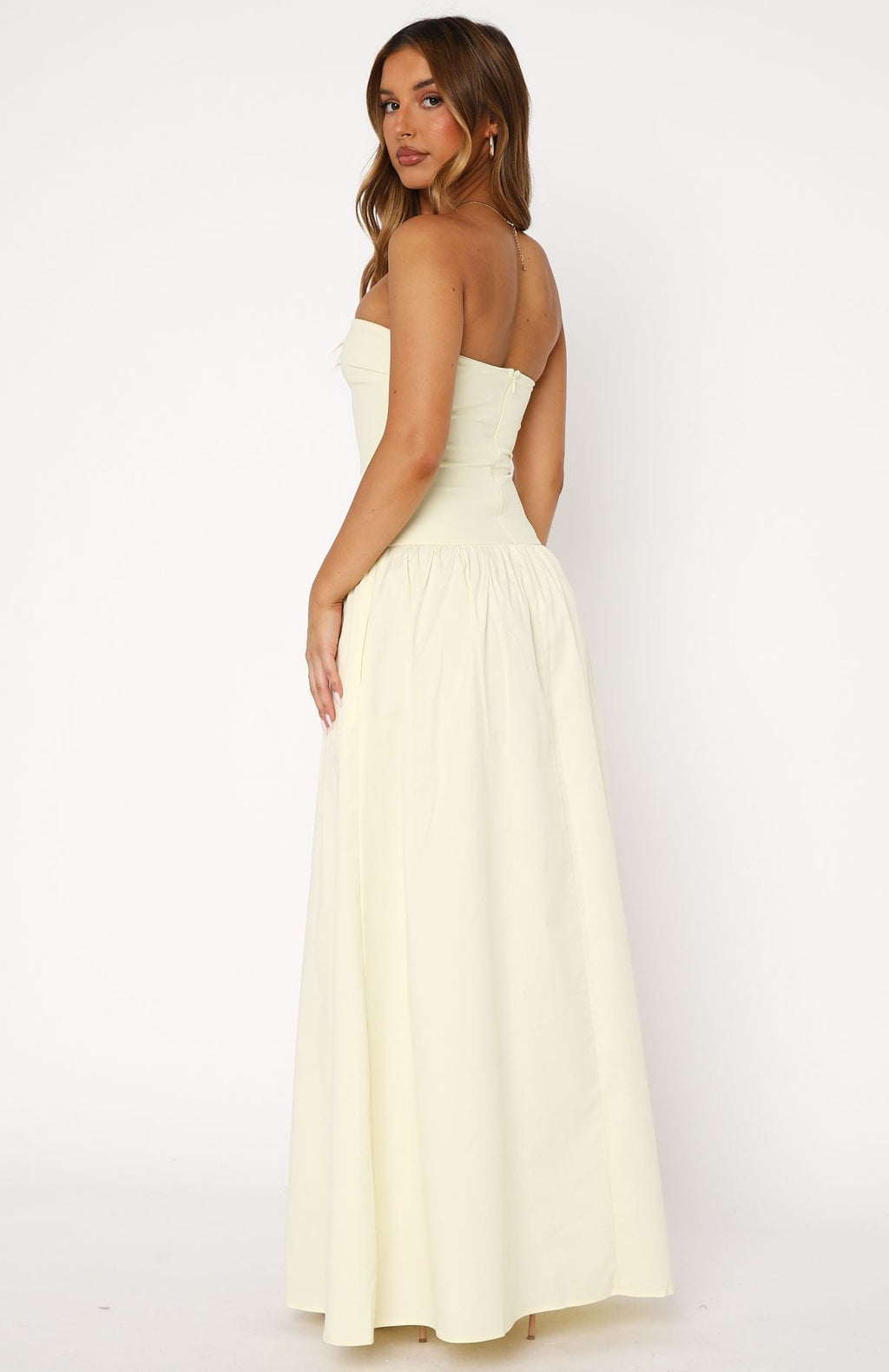 White Fox Take Back Maxi Dress Lemon