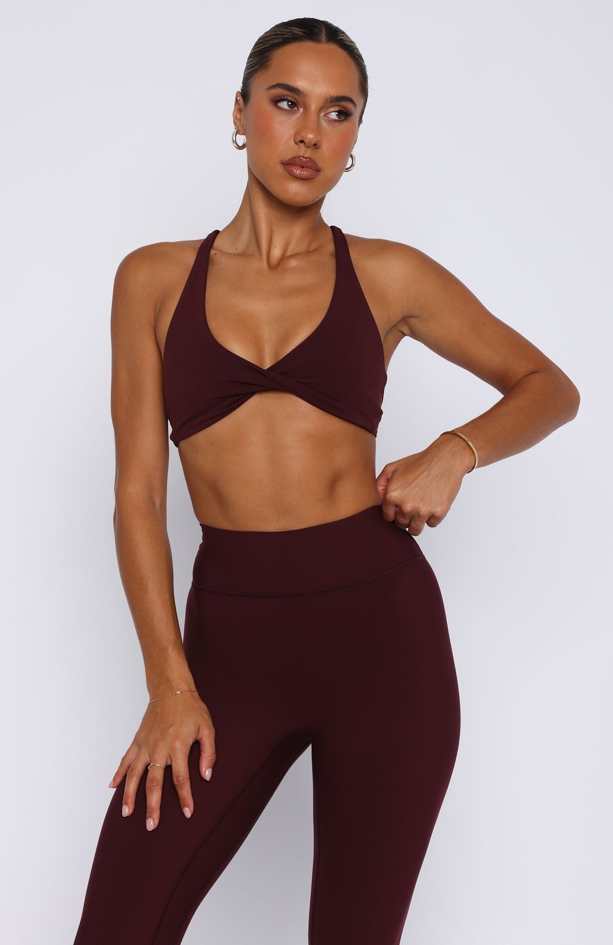 White Fox High Definition Sports Bra Merlot