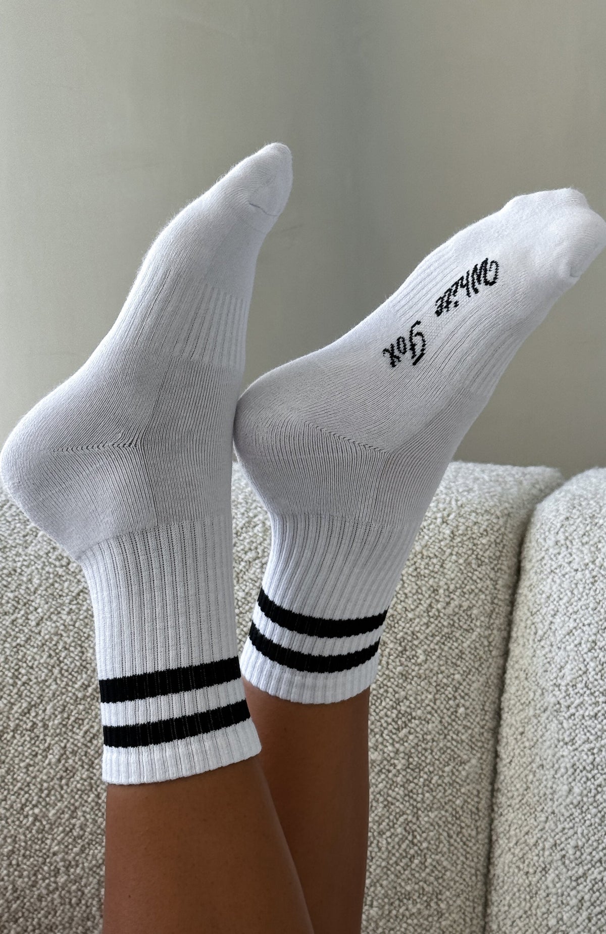 White Fox Grounded Socks White/Black