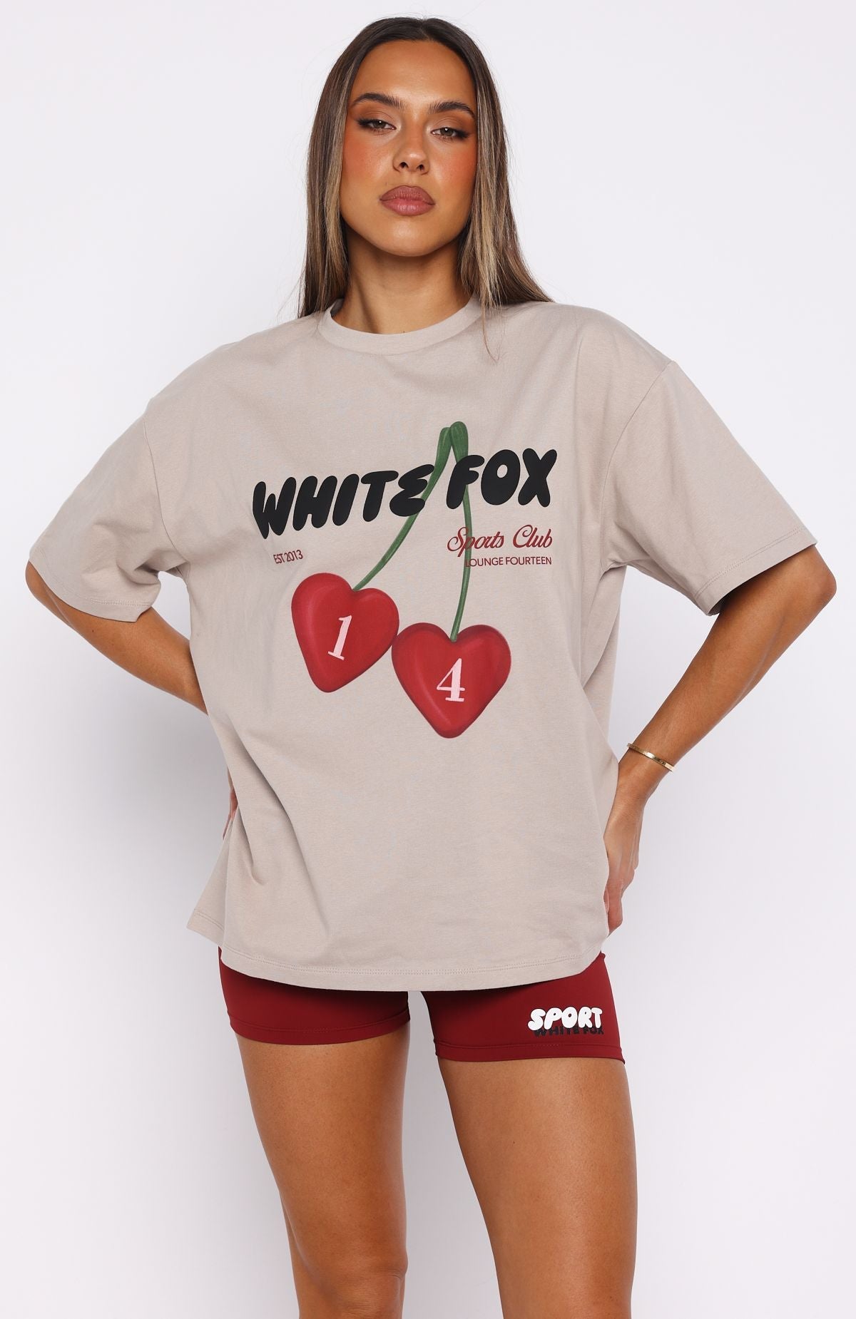 White Fox Club 14 Trinity Oversized Tee Moon