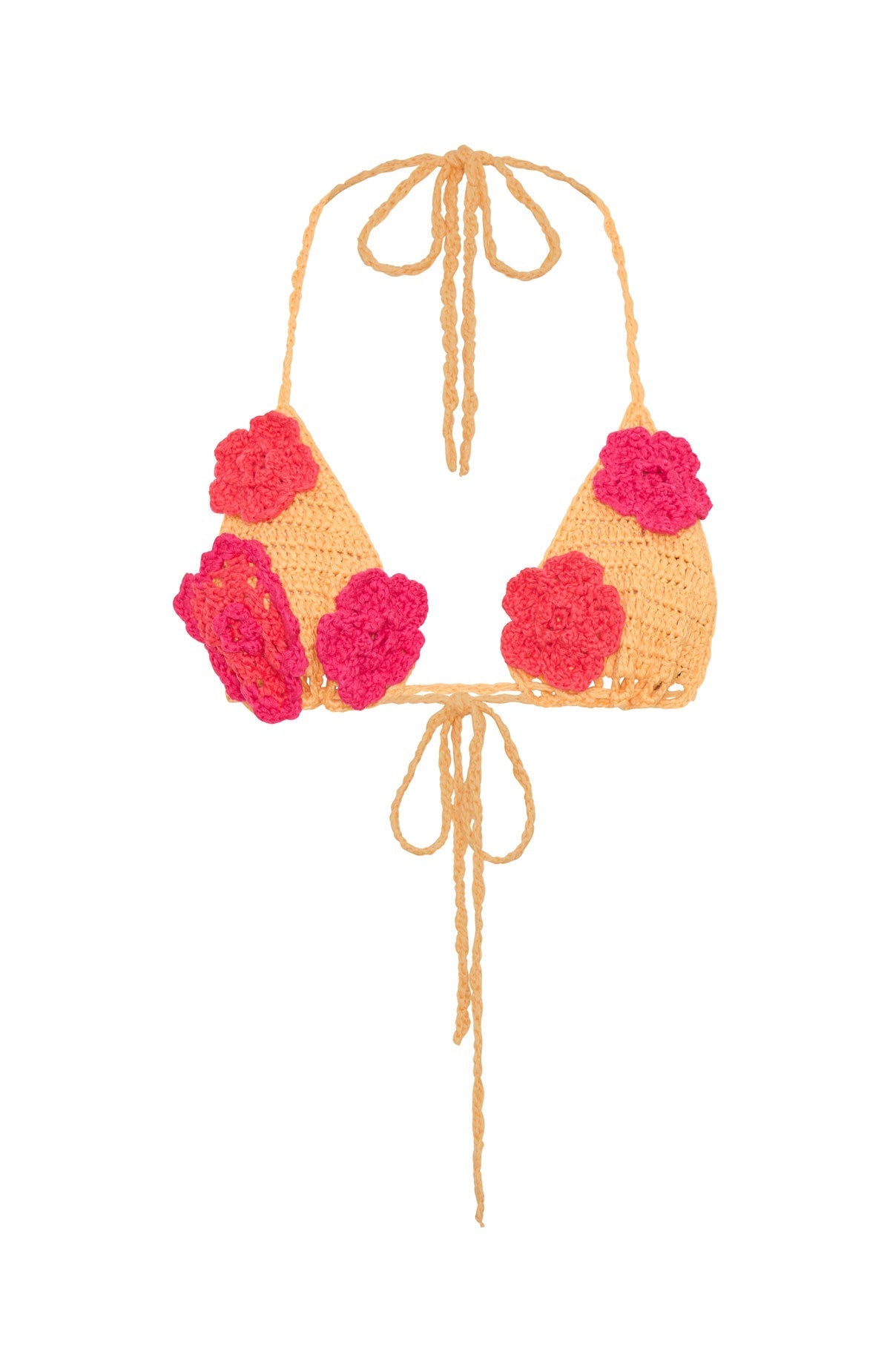 White Fox The Rumours Are True Crochet Top Pastel Orange/Pink