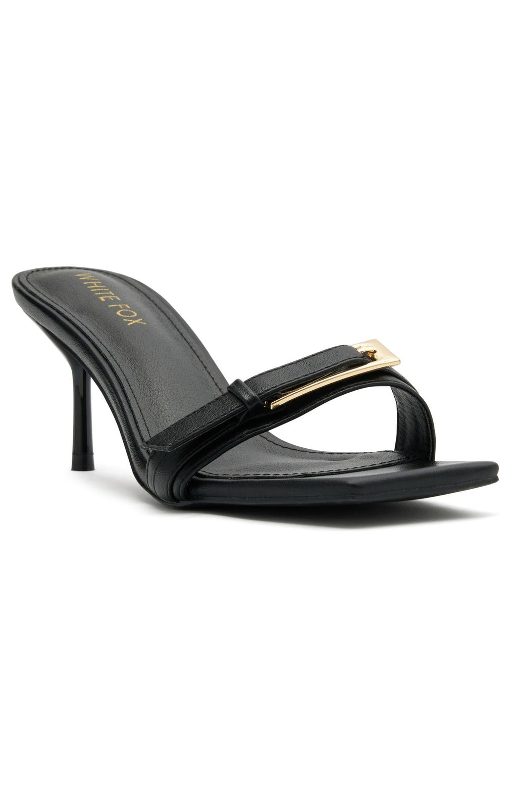 White Fox Sunny Mules Black