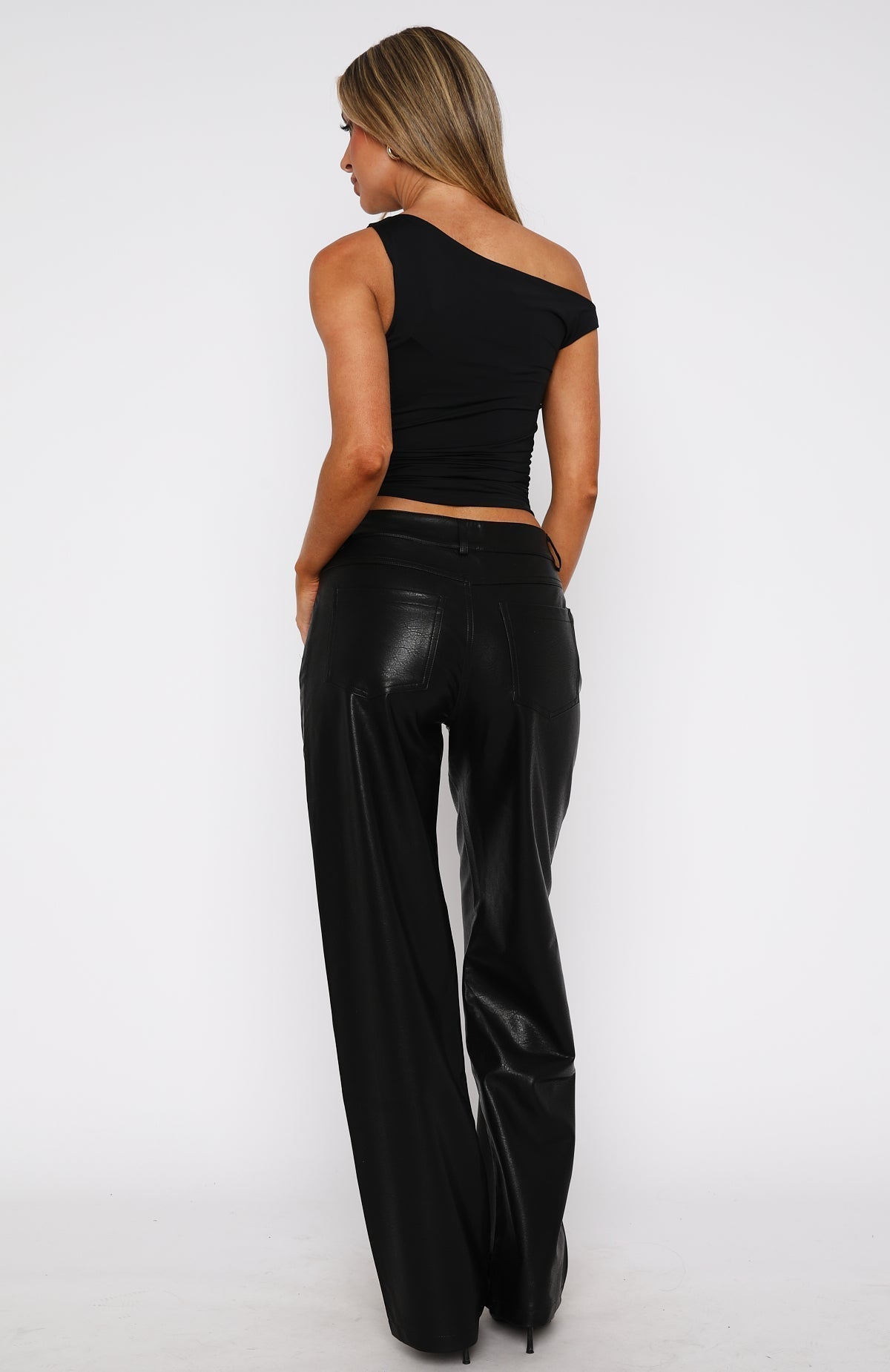 White Fox Bring The Style PU Pants Black