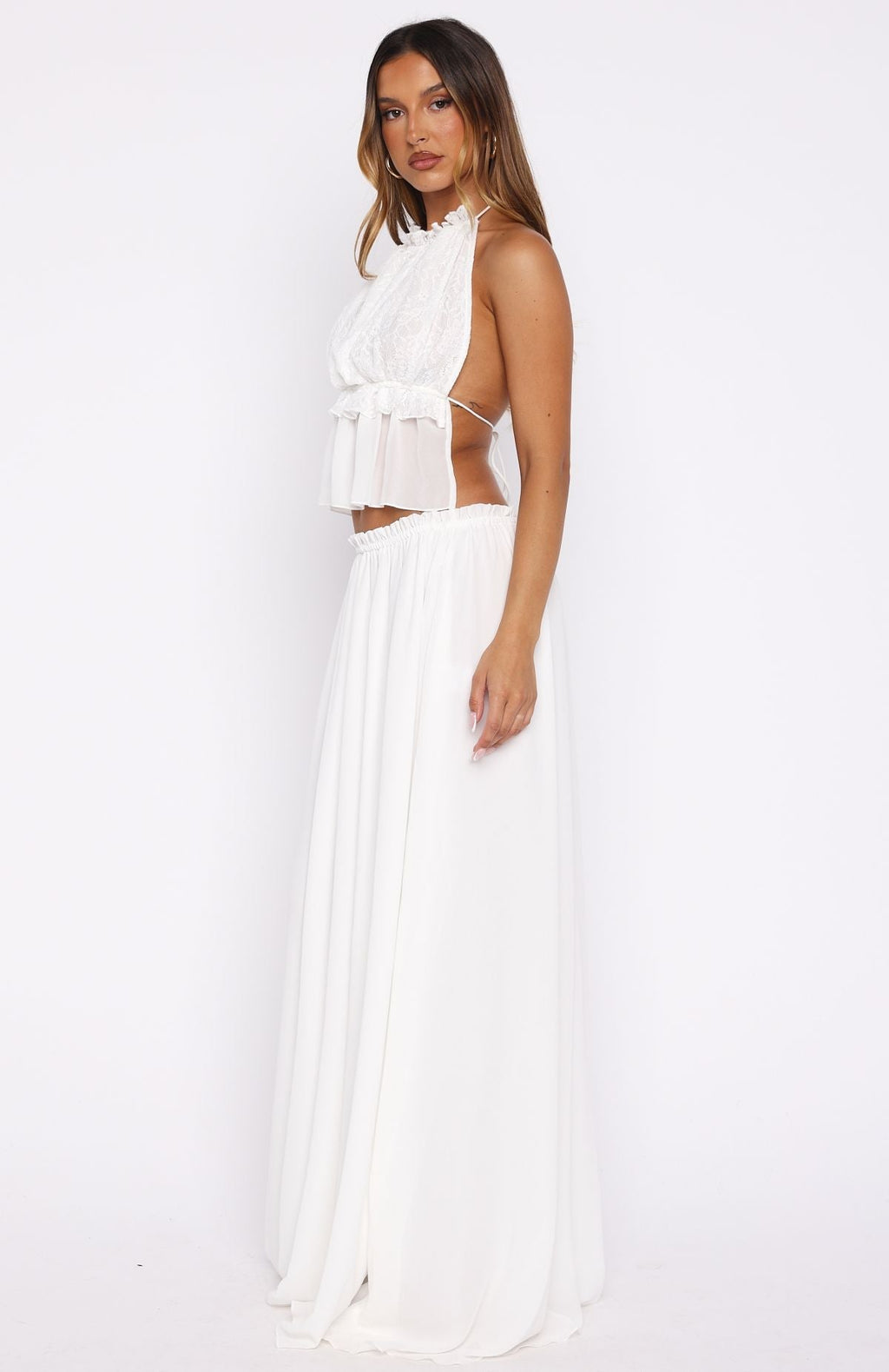 White Fox Pure Magic Maxi Skirt White