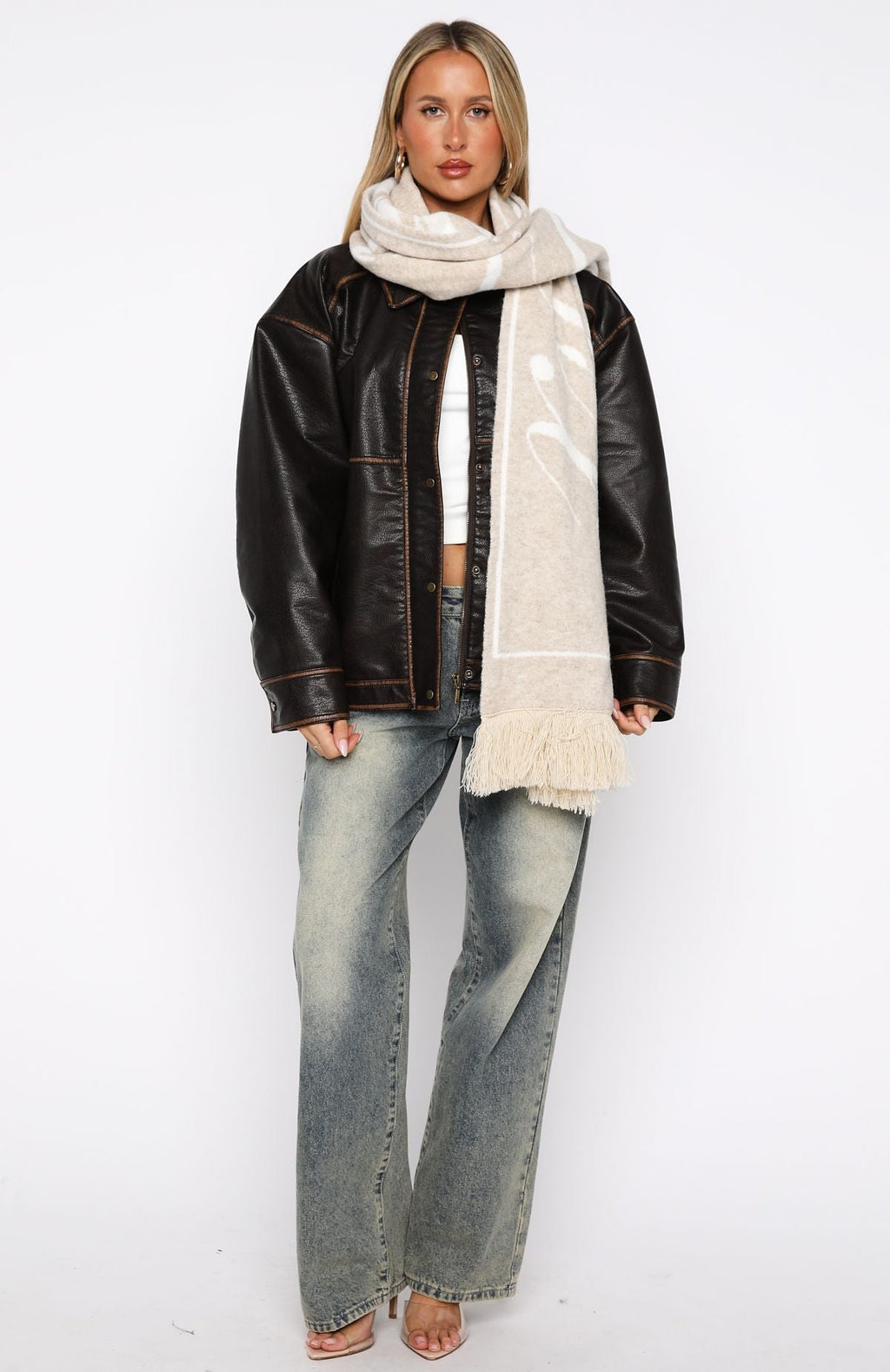 White Fox Aariya Scarf Nude