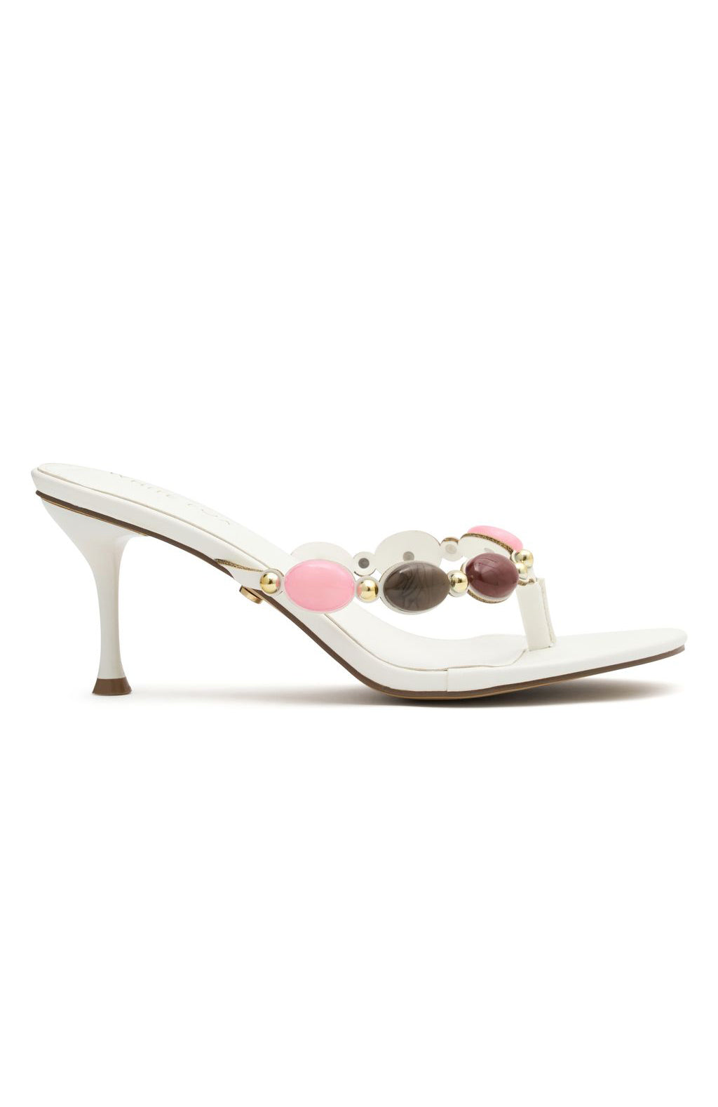 White Fox Nina Beaded Mules White