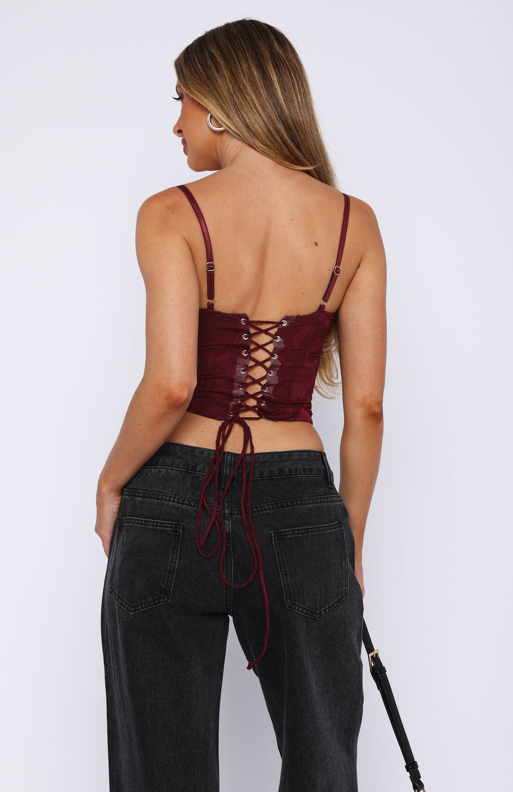 White Fox Broken Dreams Bustier Wine