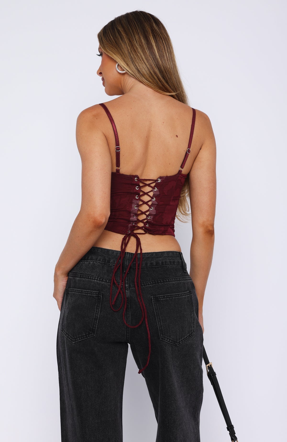 White Fox Broken Dreams Bustier Wine
