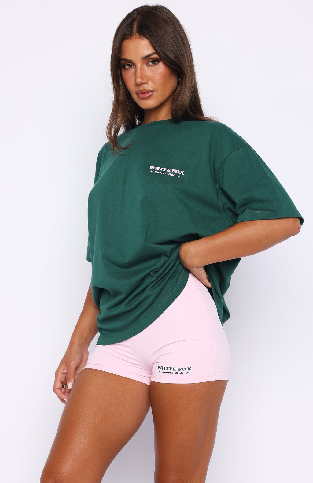 White Fox Outfit Of The Day Bike Shorts Pink