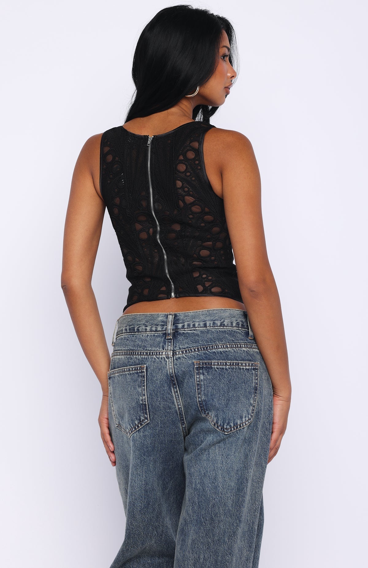 White Fox Sunset Kisses Bustier Black
