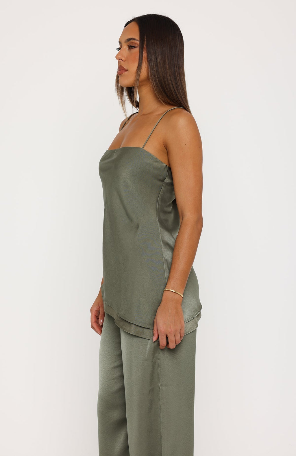 White Fox Sweet Sway Top Olive