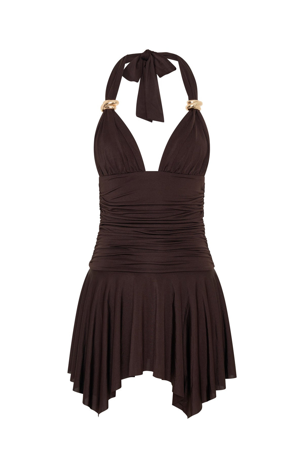 White Fox Use Somebody Mini Dress Chocolate