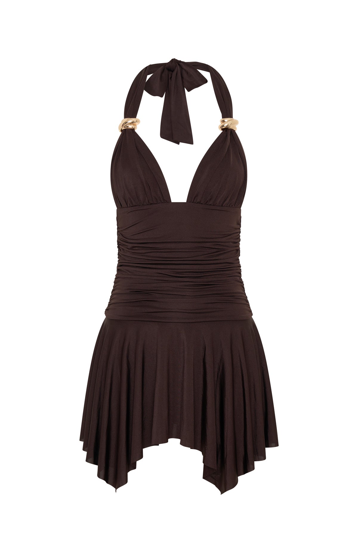 White Fox Use Somebody Mini Dress Chocolate