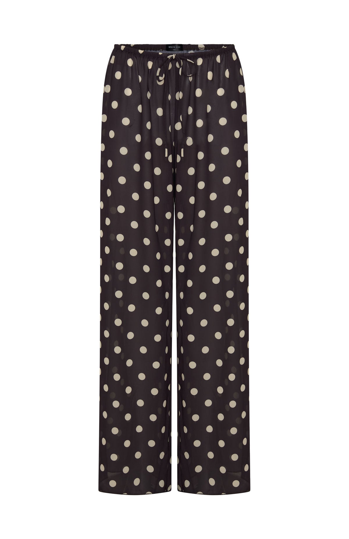 White Fox Croatian Coast Pants Choc/Cream Polka Dot