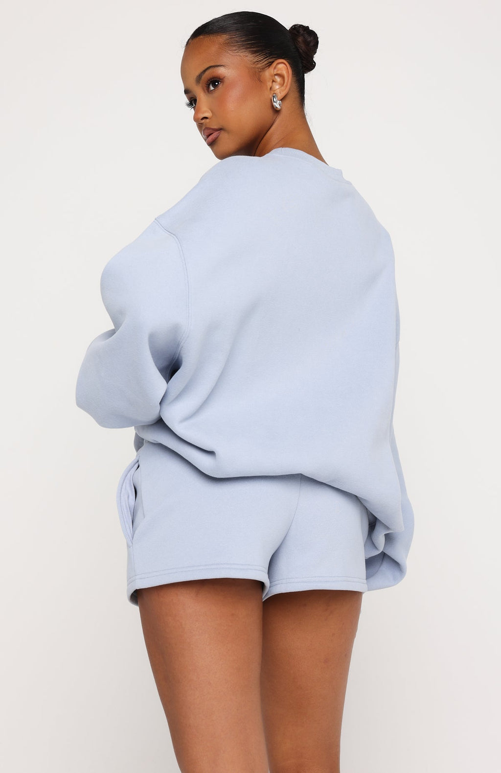White Fox Test Drive Oversized Sweater Blue