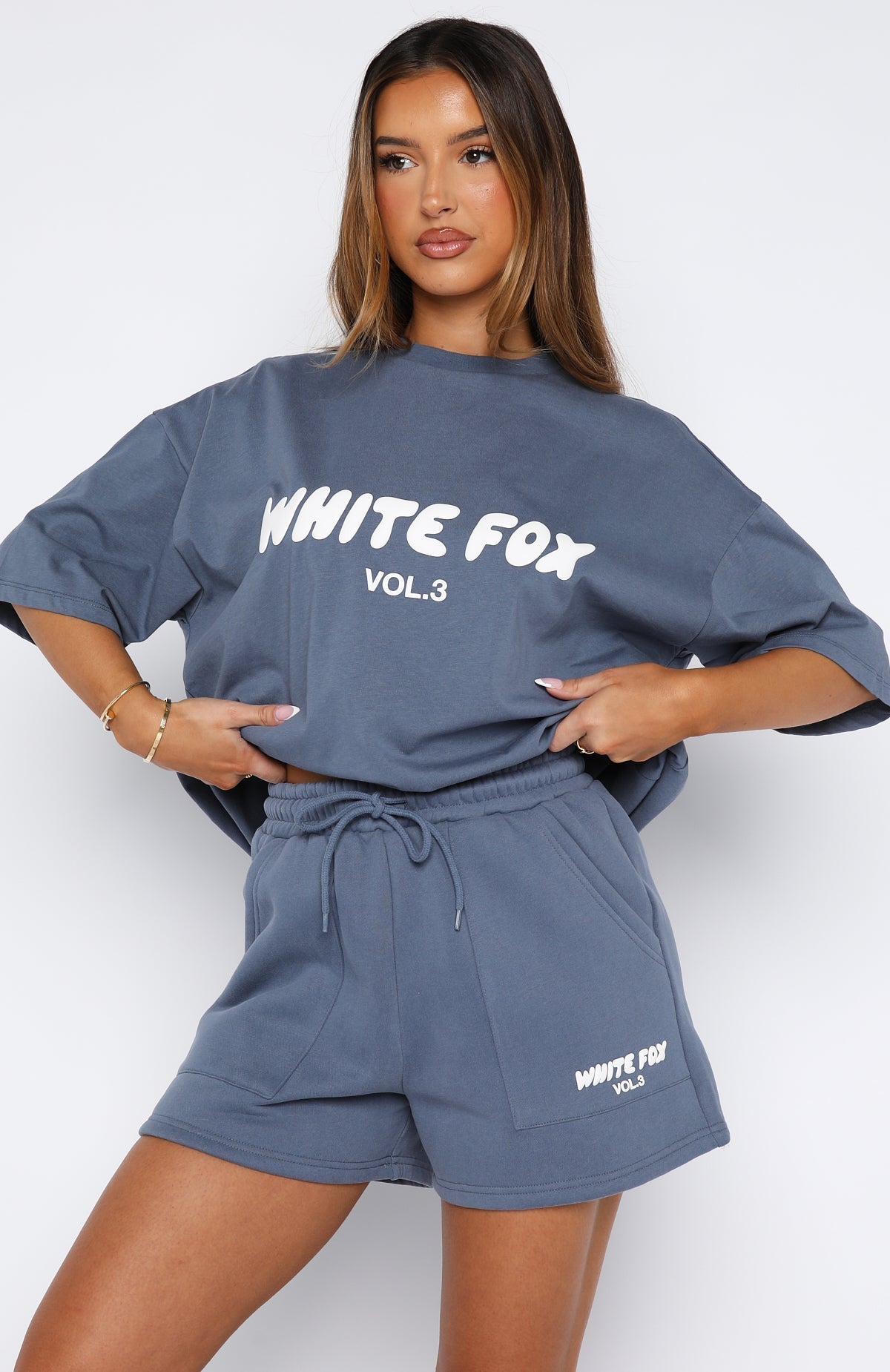 White Fox Offstage Oversized Tee Ocean
