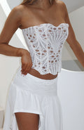 White Fox So Much To Say Strapless Bustier White