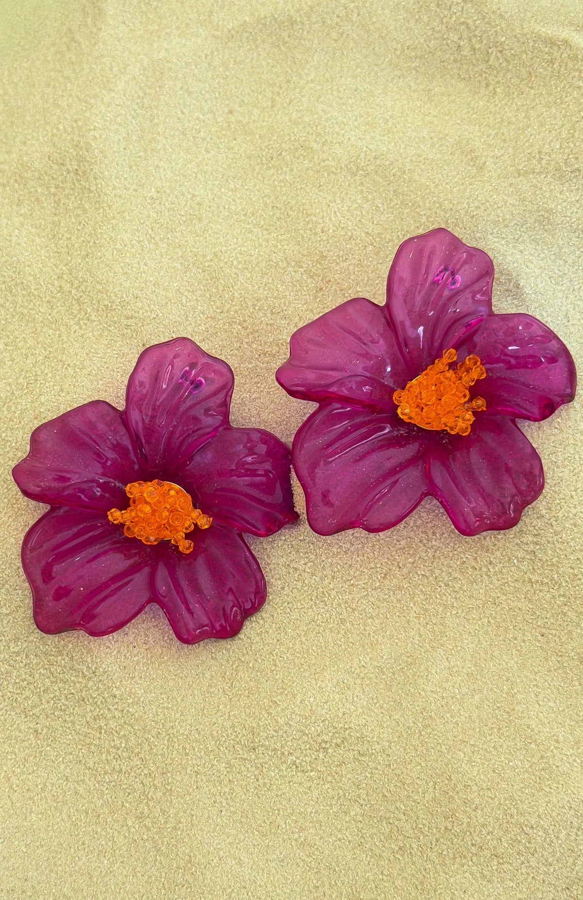 White Fox Dawson Earrings Purple/Orange