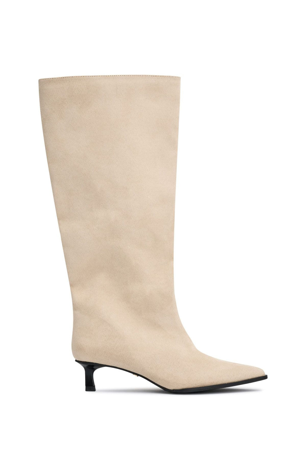 White Fox Juliette Knee High Boots Tan Faux Suede