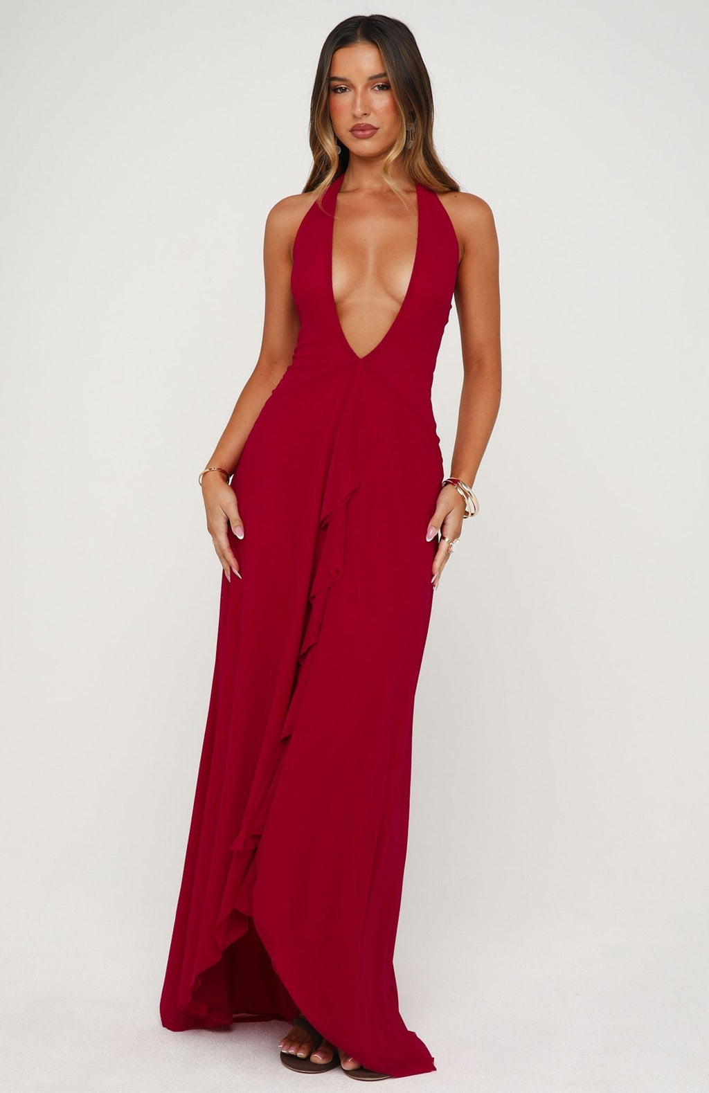 White Fox Sun Glam Maxi Dress Dragonfruit