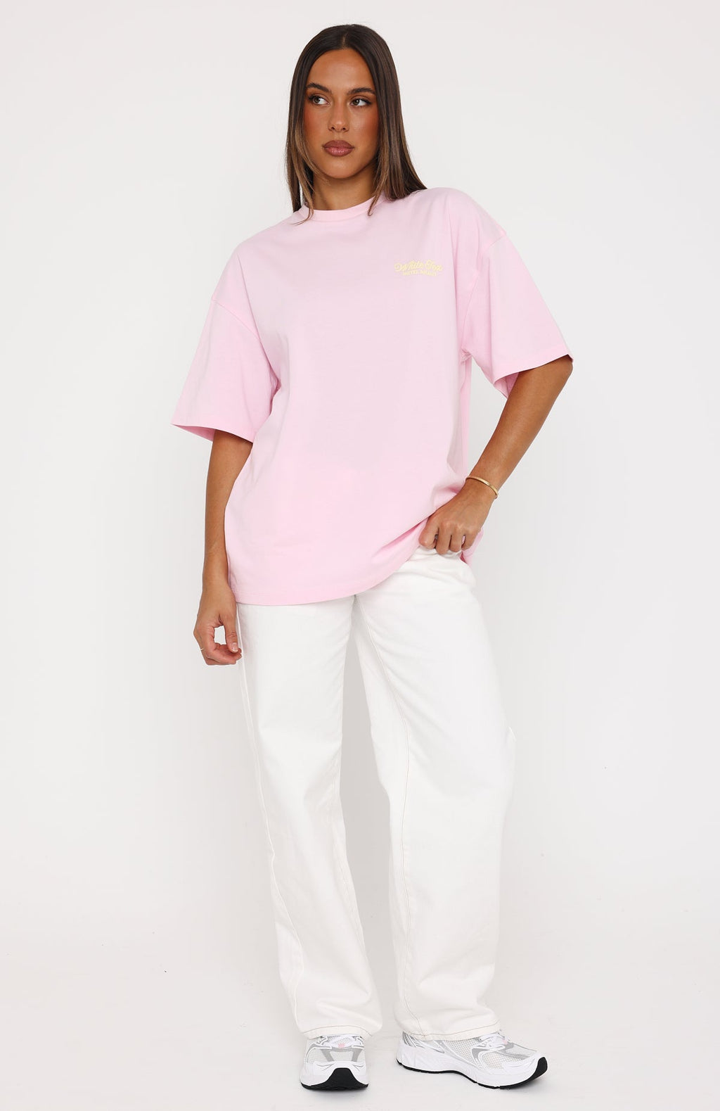White Fox Amalfi Moments Oversized Tee Pink