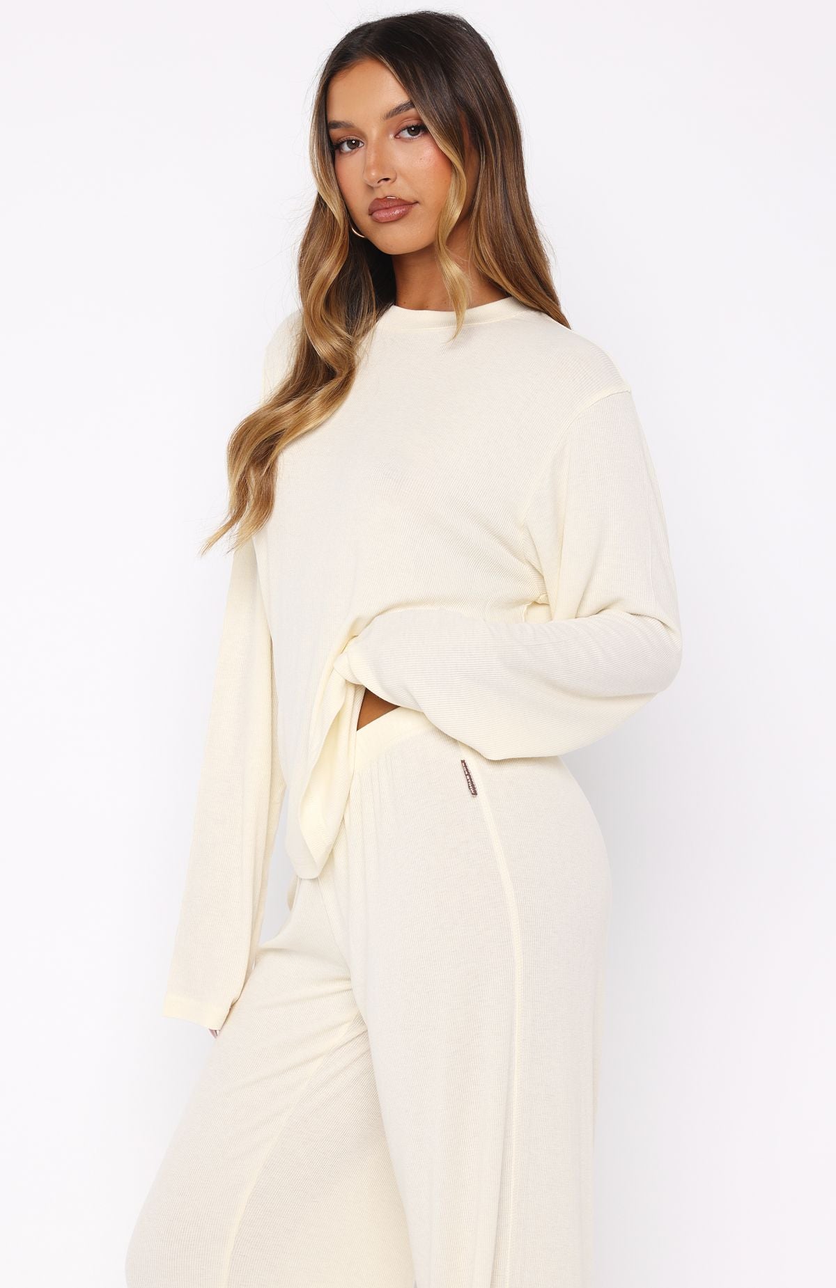 White Fox Wish Upon A Star Pyjama Long Sleeve Top Off White