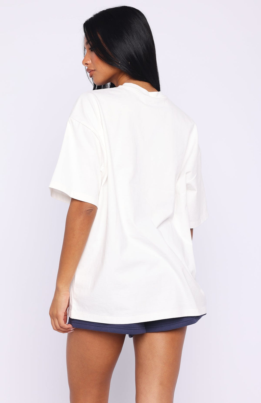 White Fox Can't Miss It Oversized Tee White
