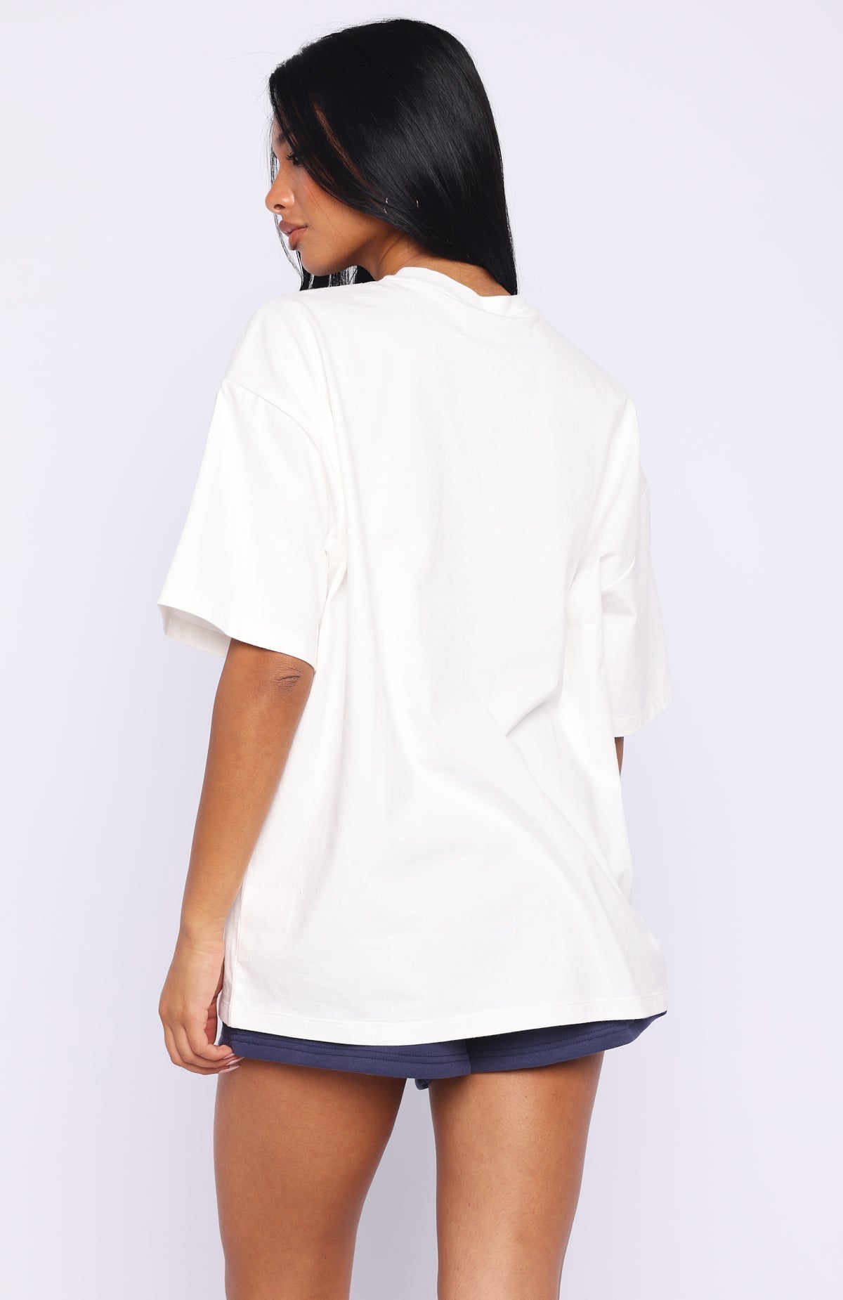 White Fox Can't Miss It Oversized Tee White