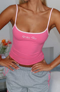 White Fox Lucky Thirteen Shaya Singlet Hot Pink