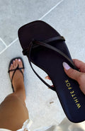 White Fox Ailani Thong Sandals Chocolate