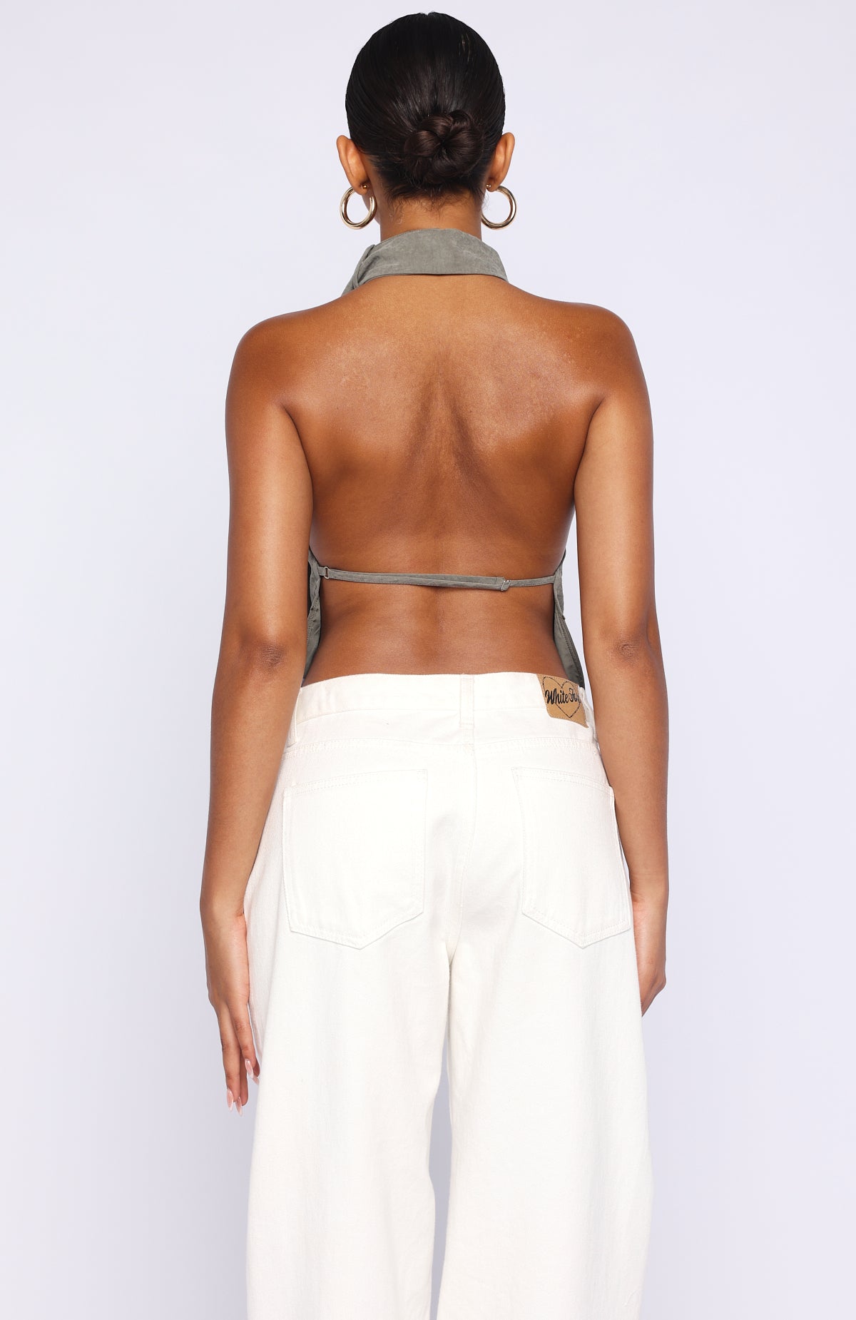 White Fox I'll Always Be Yours Halter Top Petrol