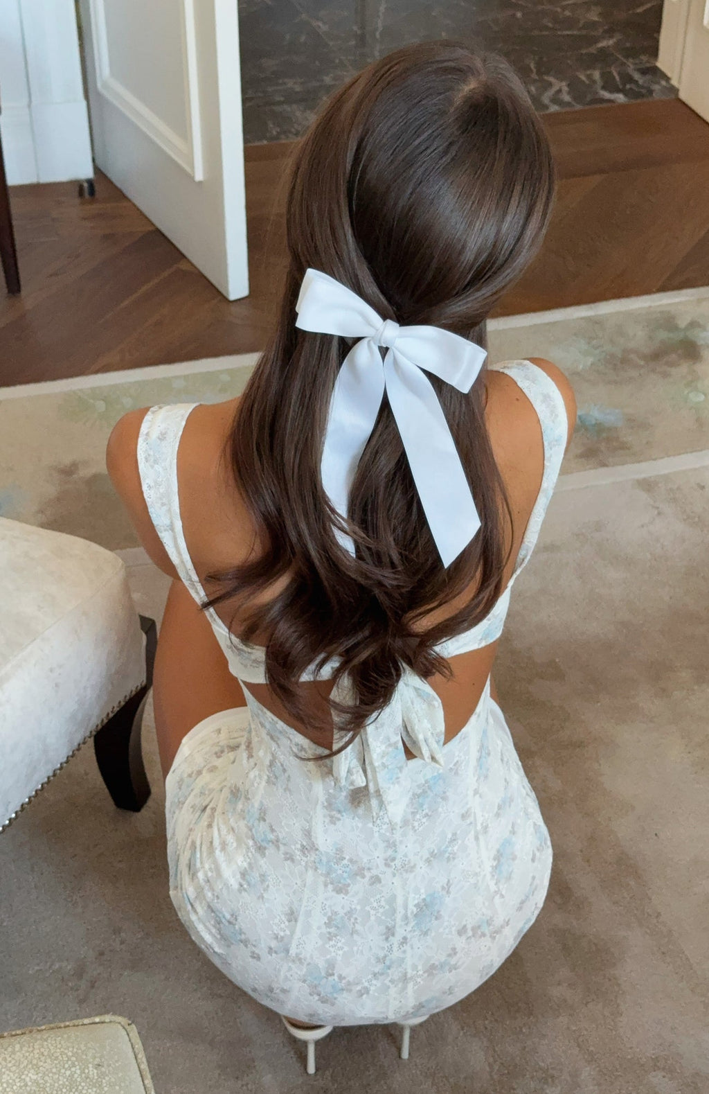 White Fox Sweet Serenity Bow Hair Clip White